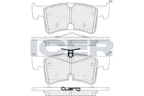 Колодки гальмівні (задні) VW Multivan T7 21- (Teves) ICER 142480