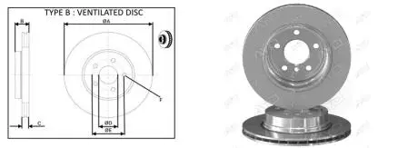 Диск гальмівний зад. BMW X3 (E83) 2.0-3.0D 09.03-12.11 APLUS 61943AP