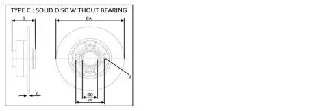 Диск гальмівний зад. Mitsubishi Eclipse II 96- Outlander 03-, Space Runner 99- APLUS 61894AP