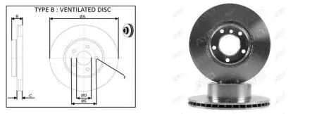 Диск гальмiвний перед. Bmw E39 96- APLUS 61540AP