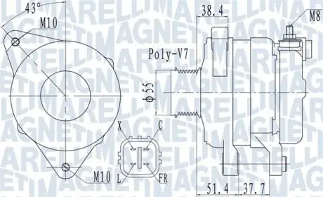 Автозапчасть MAGNETI MARELLI 063732121010