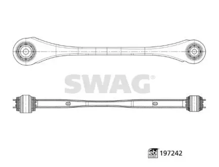 Важіль підвіски з сайлентблоками SWAG 33112524