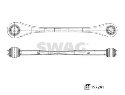 Важіль підвіски з сайлентблоками SWAG 33112523
