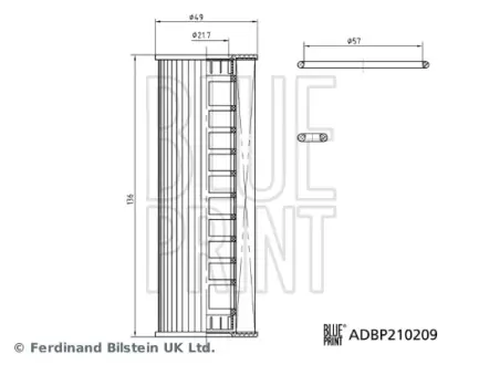 FILTR OLEJU BLUE PRINT ADBP210209