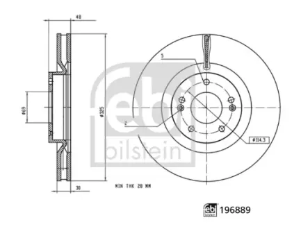 TARCZA HAM PRZOD 325X30 V FEBI BILSTEIN 196889