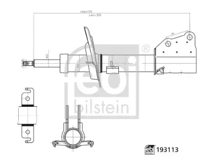 Фото amortyzator przod l/p FEBI BILSTEIN 193113 AMORTYZATOR PRZOD L/P FEBI BILSTEIN 193113