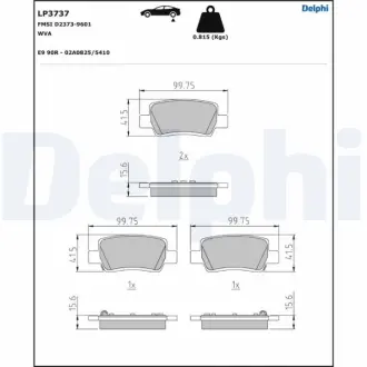 KLOCKI HAM PRZOD/TYL Delphi LP3737