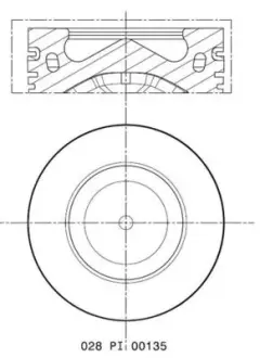 Поршень двигуна MAHLE / KNECHT 028 PI 00135 002