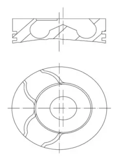 Поршень двигуна MAHLE / KNECHT 021 PI 00122 001 (фото 1)