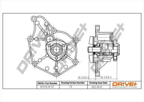 Drive+ Насос охолоджуючої рідини DR!VE+ DP2310.10.137