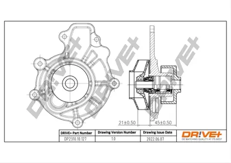 Drive+ Насос охолоджуючої рідини DR!VE+ DP2310.10.127