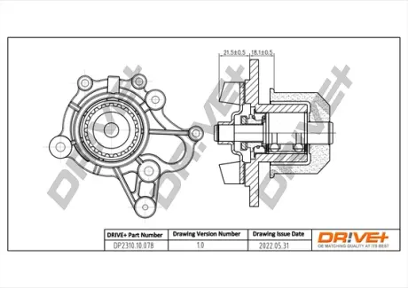 Drive+ Насос охолоджуючої рідини DR!VE+ DP2310.10.078