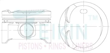 Фото поршень із пальцем +0.50 мм (к-кт на двигун), Geely Emgrand TEIKIN 72101-050 Поршень із пальцем +0.50 мм (к-кт на двигун), Geely Emgrand TEIKIN 72101-050