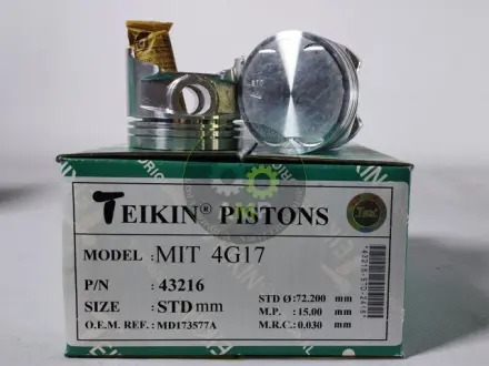 Поршень із пальцем STD (к-кт на двигун) Mitsubishi 4G17 Colt T120SS TEIKIN 43216-STD
