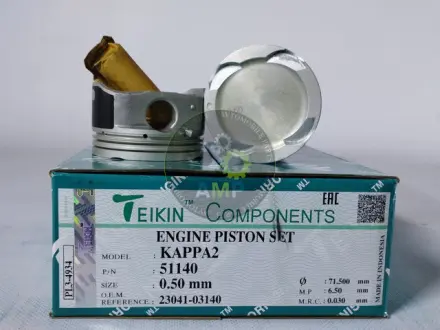 Фото поршень із пальцем +0.50мм (к-кт на двигун) KAPPA2 (G4LA) TEIKIN 51140-050 Поршень із пальцем +0.50мм (к-кт на двигун) KAPPA2 (G4LA) TEIKIN 51140-050