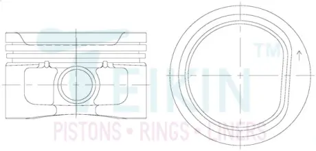 Фото поршень з пальцем STD (к-кт на двигун) LUPO TEIKIN 48209-STD Поршень з пальцем STD (к-кт на двигун) LUPO TEIKIN 48209-STD