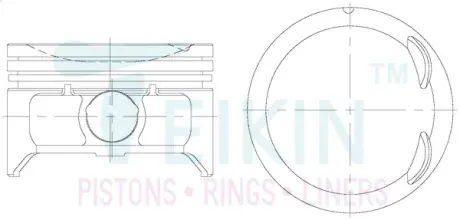 Фото поршень з пальцем STD (к-кт на двигун) X22SE TEIKIN 39211-STD Поршень з пальцем STD (к-кт на двигун) X22SE TEIKIN 39211-STD