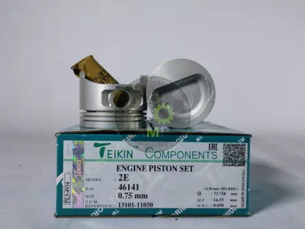 Поршень із пальцем +0.75 (к-кт на двигун) Toyota 1,3L (2E) TEIKIN 46141-075