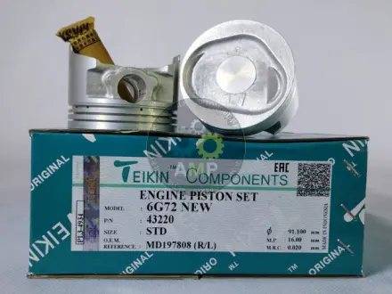 Поршень із пальцем STD (к-кт на двигун) Mitsubishi 3,0L (6G72 NEW SOHC V6,12V) TEIKIN 43220-STD