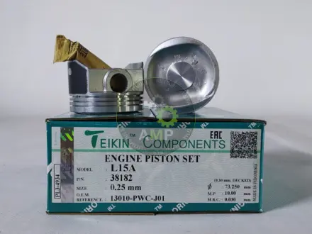 Фото поршень із пальцем +0.25мм (к-кт на двигун) HONDA L15A JAZZ 2005-2007 TEIKIN 38182-025 Поршень із пальцем +0.25мм (к-кт на двигун) HONDA L15A JAZZ 2005-2007 TEIKIN 38182-025