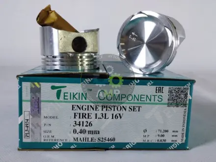 Фото поршень із пальцем +0.40мм (к-кт на двигун) FIRE 1.3L 16V (MAHLE: S25460) TEIKIN 34126-040 Поршень із пальцем +0.40мм (к-кт на двигун) FIRE 1.3L 16V (MAHLE: S25460) TEIKIN 34126-040