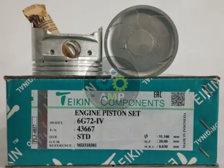 Поршень із пальцем STD (к-кт на двигун) 6G72-IV TEIKIN 43667-STD