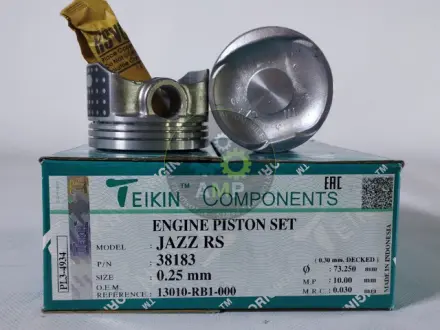 Фото поршень із пальцем +0.25мм (к-кт на двигун) Honda CR-Z, JAZZ RS 1,5L TEIKIN 38183-025 Поршень із пальцем +0.25мм (к-кт на двигун) Honda CR-Z, JAZZ RS 1,5L TEIKIN 38183-025