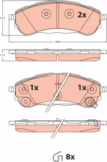 KLOCKI HAM. TRW GDB2529