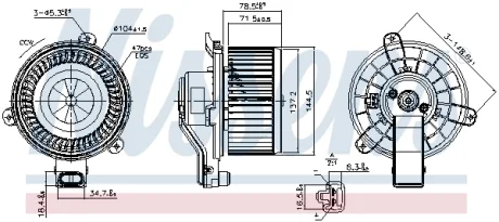 Вентилятор салону NISSENS 87585