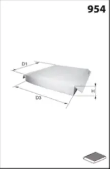 Фільтр салону MECAFILTER ELR7455