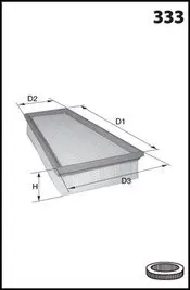 Фільтр повітря MECAFILTER ELP9682