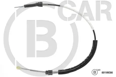Фото трос привода коробки передач B CAR 001VW390 Трос привода коробки передач B CAR 001VW390