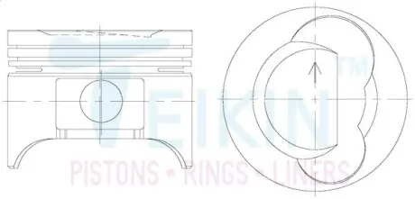 Фото поршни стандарт (к-кт на мотор) Suzuki G13(4цил) TEIKIN 451254STD Поршни стандарт (к-кт на мотор) Suzuki G13(4цил) TEIKIN 451254STD