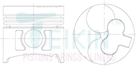 Поршни ремонт +0.50mm(к-кт на мотор) Nissan TD25 TEIKIN 44255050