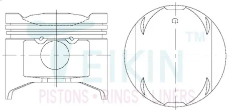 Фото поршни ремонт (+0.25мм) (к-кт на мотор) Mazda B3 TEIKIN 42660025 Поршни ремонт (+0.25мм) (к-кт на мотор) Mazda B3 TEIKIN 42660025