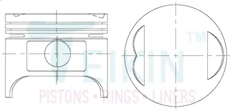 Поршни ремонт +0.50mm (к-кт на мотор) Mazda F8 TEIKIN 42168050