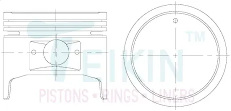 Фото поршни +0.50mm (к-кт на мотор) Isuzu 4ZE1 TEIKIN 39604050 Поршни +0.50mm (к-кт на мотор) Isuzu 4ZE1 TEIKIN 39604050