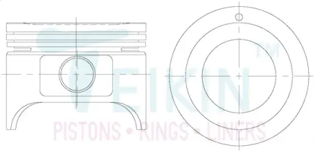 Фото поршни +0.50mm (к-кт на мотор) ISUZU 4XC1 TEIKIN 39603050 Поршни +0.50mm (к-кт на мотор) ISUZU 4XC1 TEIKIN 39603050