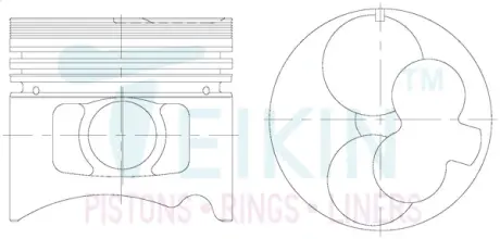 Фото поршни стандартные (к-кт на мотор) Isuzu 4FD1 TEIKIN 39159STD Поршни стандартные (к-кт на мотор) Isuzu 4FD1 TEIKIN 39159STD