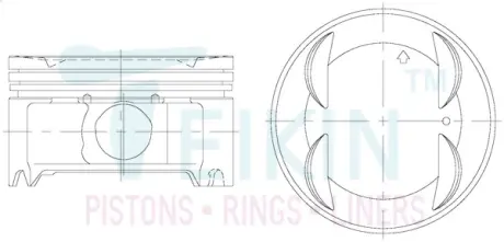 Фото поршни +0.50mm комплект на мотор Honda 3,5L J35Z Ridgeline, Accord USA TEIKIN 38196050 Поршни +0.50mm комплект на мотор Honda 3,5L J35Z Ridgeline, Accord USA TEIKIN 38196050