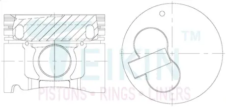 Фото поршни +0.50mm (комплект на мотор) Kia Pregio 3.0 TEIKIN 52651AG050 Поршни +0.50mm (комплект на мотор) Kia Pregio 3.0 TEIKIN 52651AG050