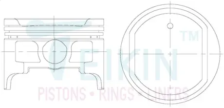 Фото поршни +0.50mm комплект на мотор Suzuki K12A Wagon R+ TEIKIN 45141050 Поршни +0.50mm комплект на мотор Suzuki K12A Wagon R+ TEIKIN 45141050