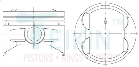 Фото поршни ремонт +0.50mm(к-кт на мотор) Mitsubishi 4G92S TEIKIN 43671050 Поршни ремонт +0.50mm(к-кт на мотор) Mitsubishi 4G92S TEIKIN 43671050