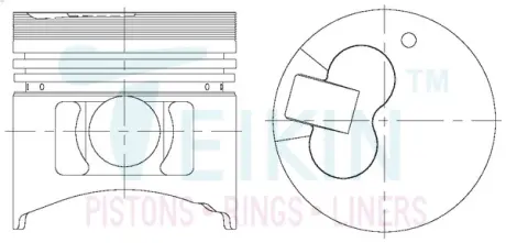 Фото поршни ремонт +0.25mm(к-кт на мотор) Mitsubishi 4D56-II TEIKIN 43285025 Поршни ремонт +0.25mm(к-кт на мотор) Mitsubishi 4D56-II TEIKIN 43285025