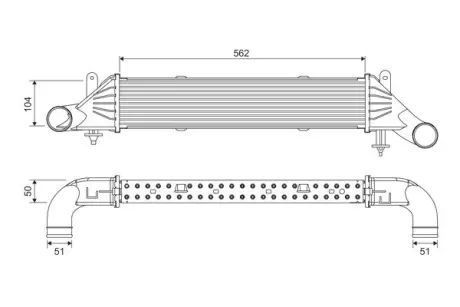 Інтеркулер MERCEDES SLK (R170) 2.0/2.3/3.2 09.96-04.04 Valeo 818540