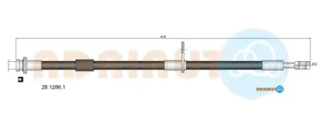 NISSAN Гальмівний шланг передн.прав. PIXO 1.0 09- ADRIAUTO 28.1286.1