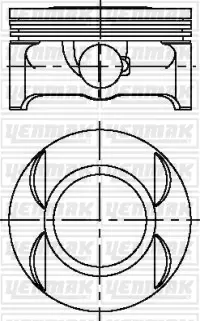 Поршень с кольцами і пальцем (размер отв. 80.5 / STD) (A 18 XER / Z 18 XER) Yenmak 31-04229-000 (фото 1)