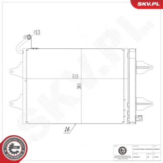 Air conditioning condenser SKV GERMANY 86SKV004