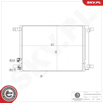 Air conditioning condenser SKV GERMANY 86SKV006