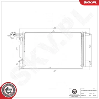 Air conditioning condenser SKV GERMANY 86SKV012
